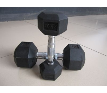 Rubber Coated Hex Dumbells 2.5 Kg x 1 Pair